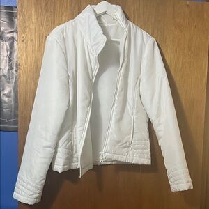 Women's White Quilted Jacket